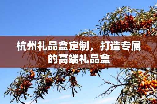 杭州礼品盒定制，打造专属的高端礼品盒